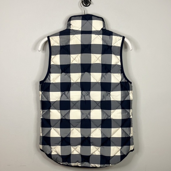 J Crew navy buffalo plaid quilted vest - Picture 3 of 7